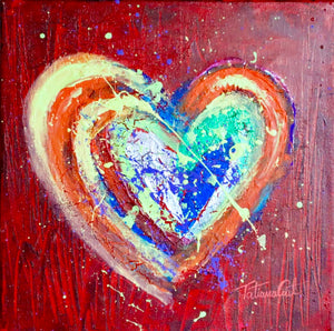 "Colorful Heart 4" Original Painting