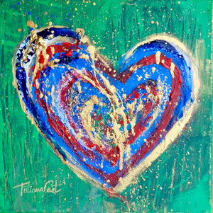 "Colorful Heart 5" Original Painting